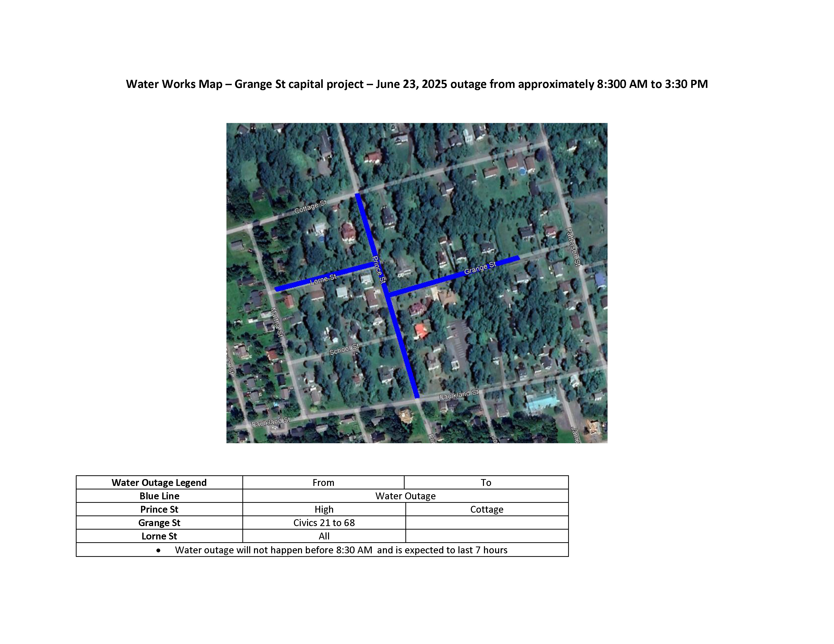 Water Outage Map Capital June 23 Page 1
