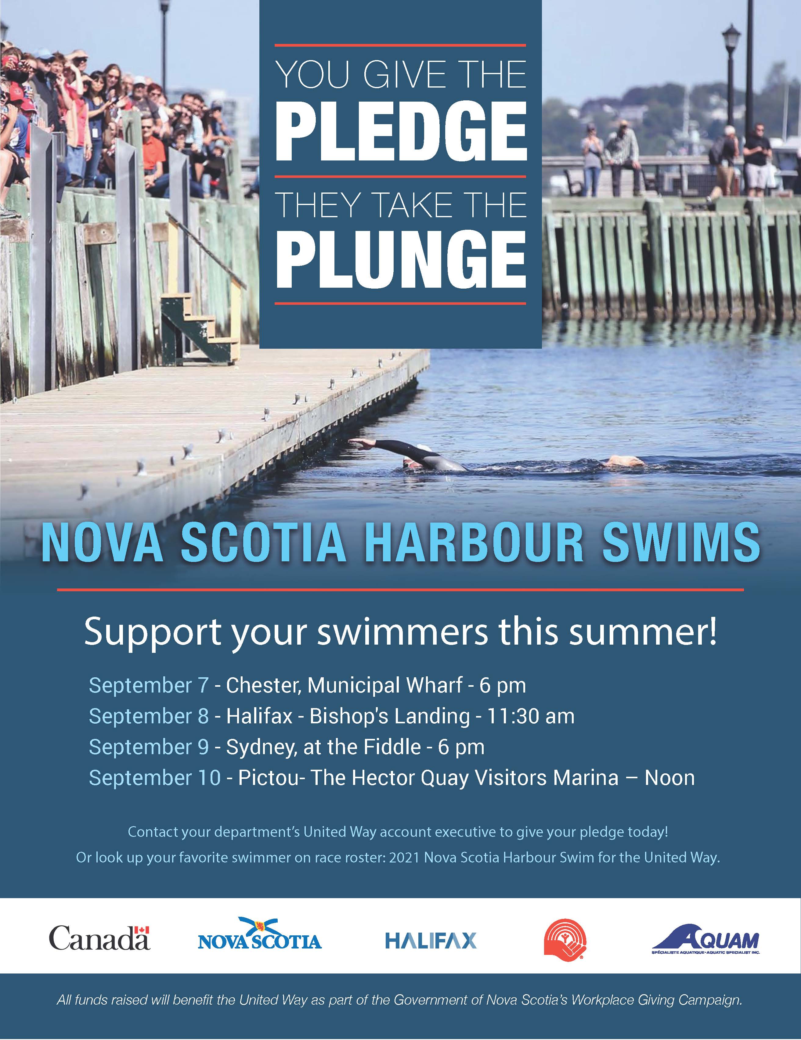 Final United Way Harbour Swims poster